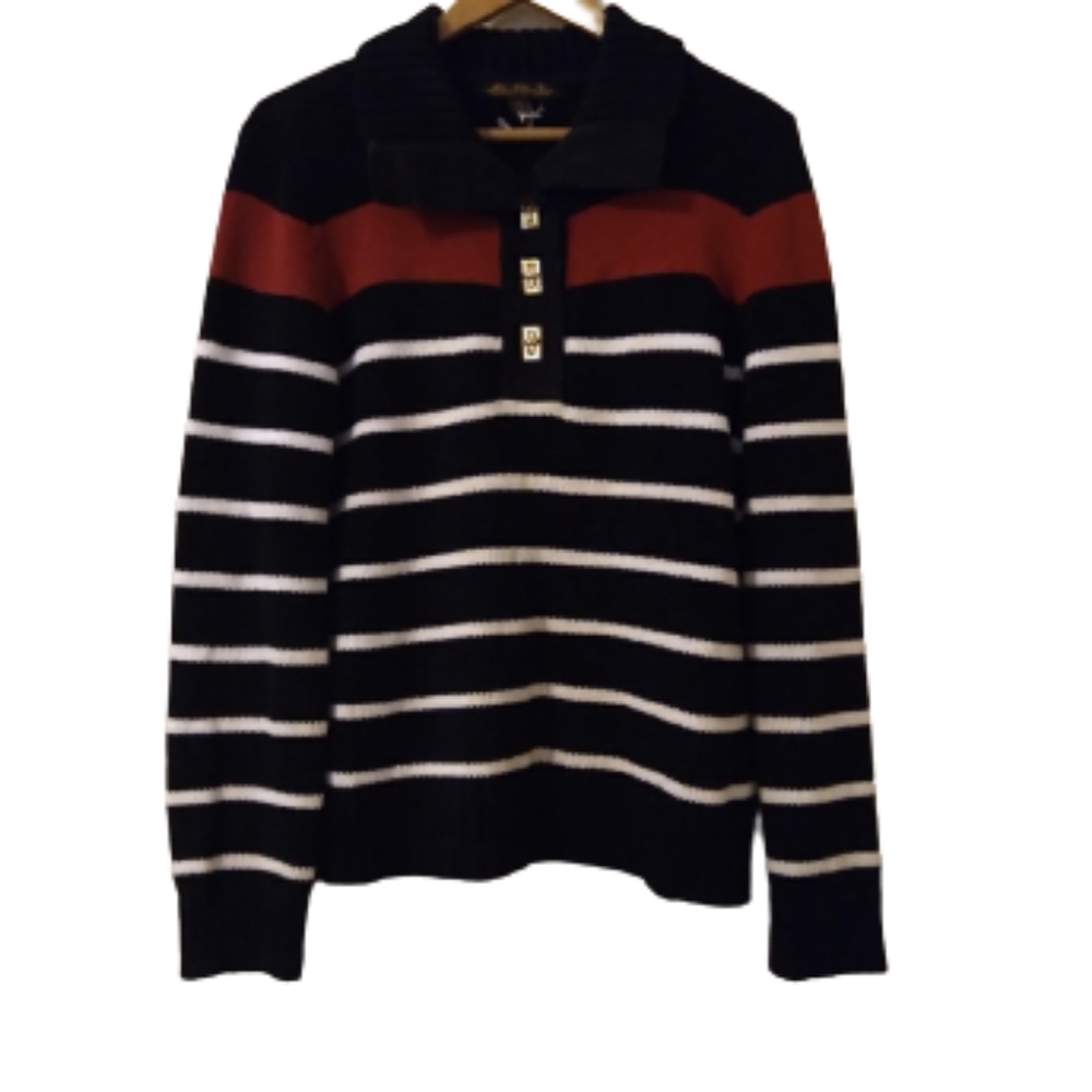 Vintage Y2K Lauren Ralph Lauren Black Red White Sweater, Large